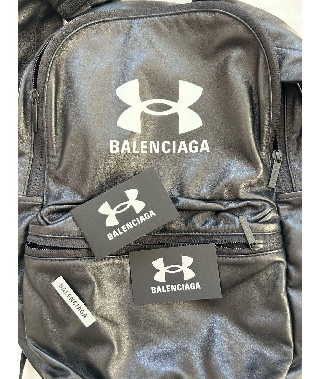 BALENCIAGA Черный кожаный рюкзак, фото 8