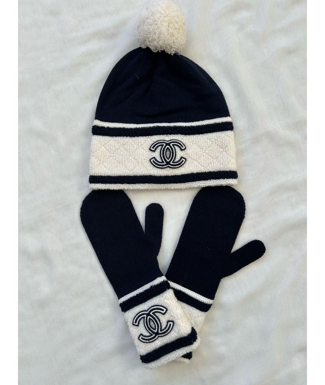 CHANEL Синяя кашемировая шапка, фото 4