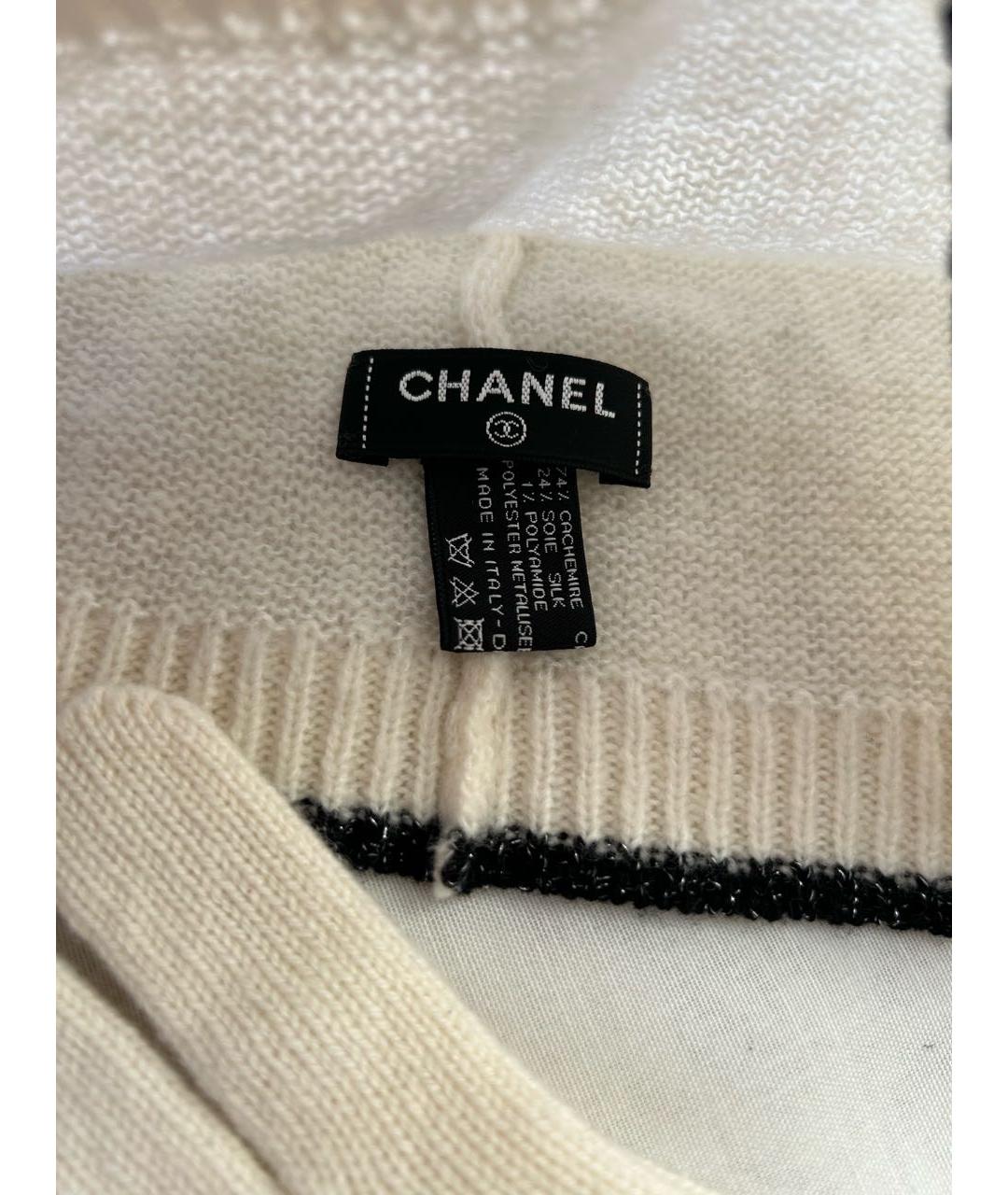 CHANEL Белая кашемировая шапка, фото 3