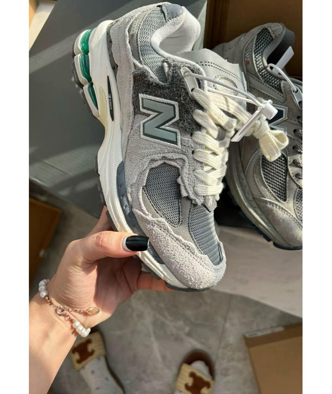 NEW BALANCE Серые текстильные кроссовки, фото 2