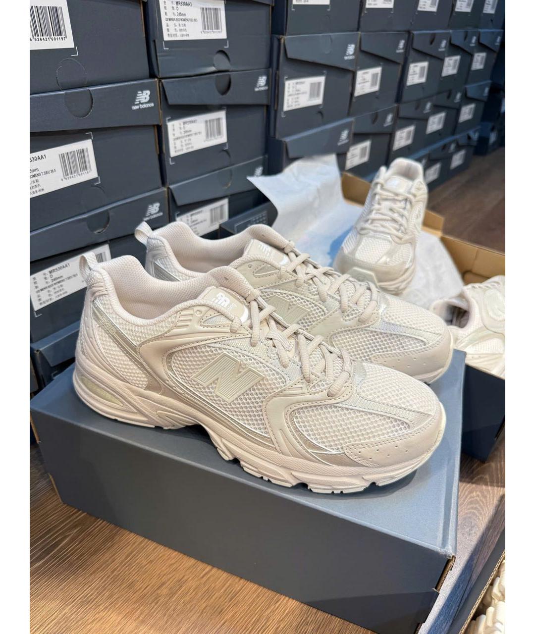 NEW BALANCE Бежевые текстильные кроссовки, фото 2