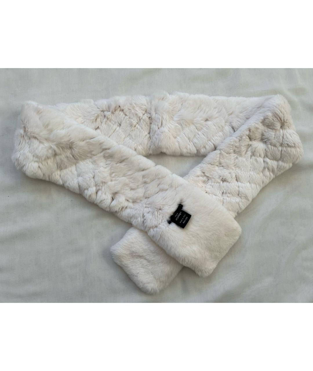 CHANEL Белый шарф, фото 4