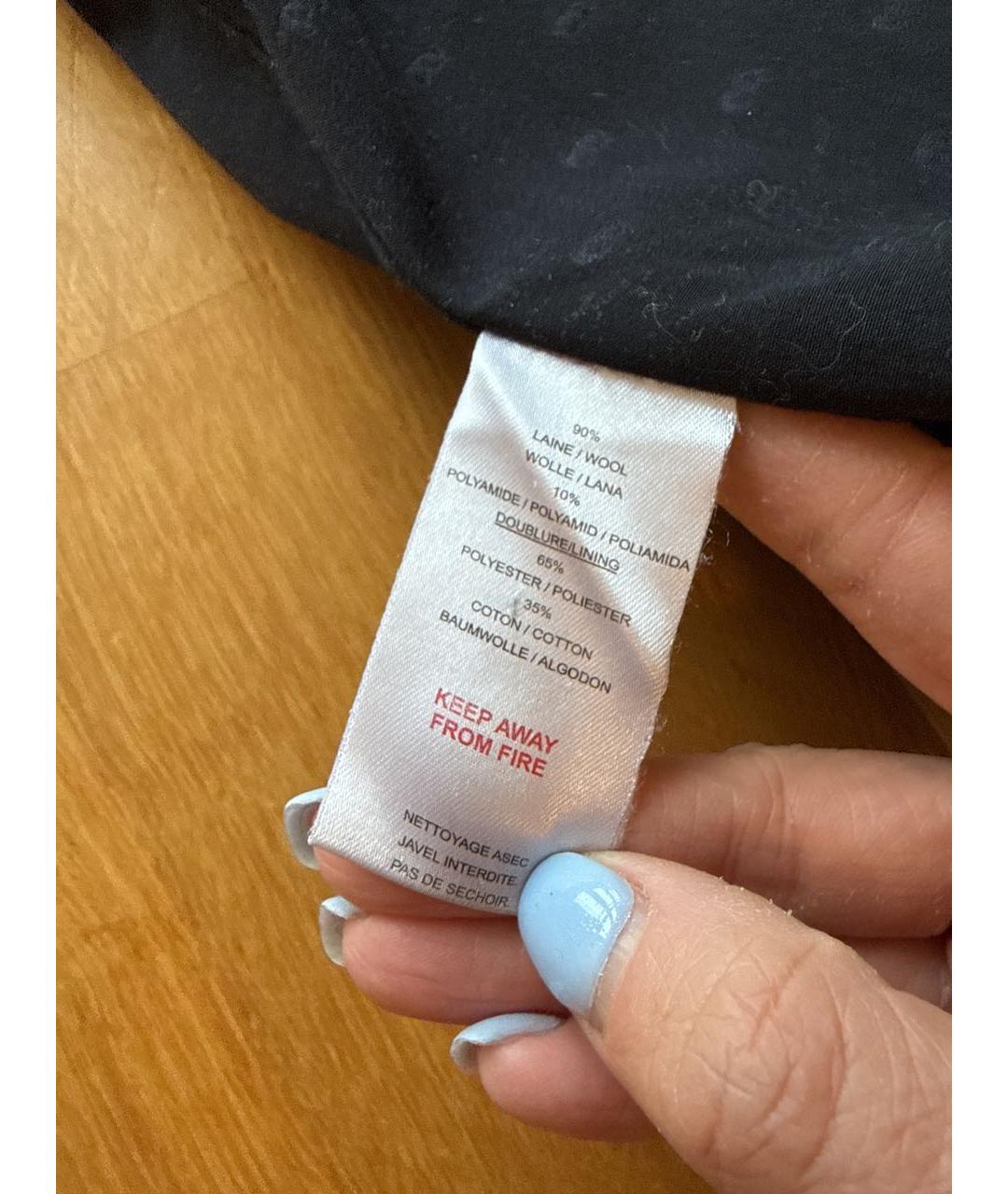 CHRISTIAN DIOR Серая шерстяная юбка, фото 7