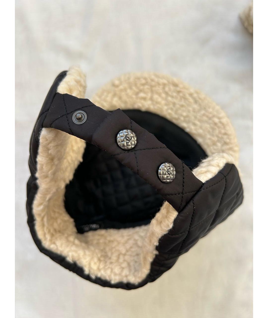 CHANEL Черная шапка, фото 4