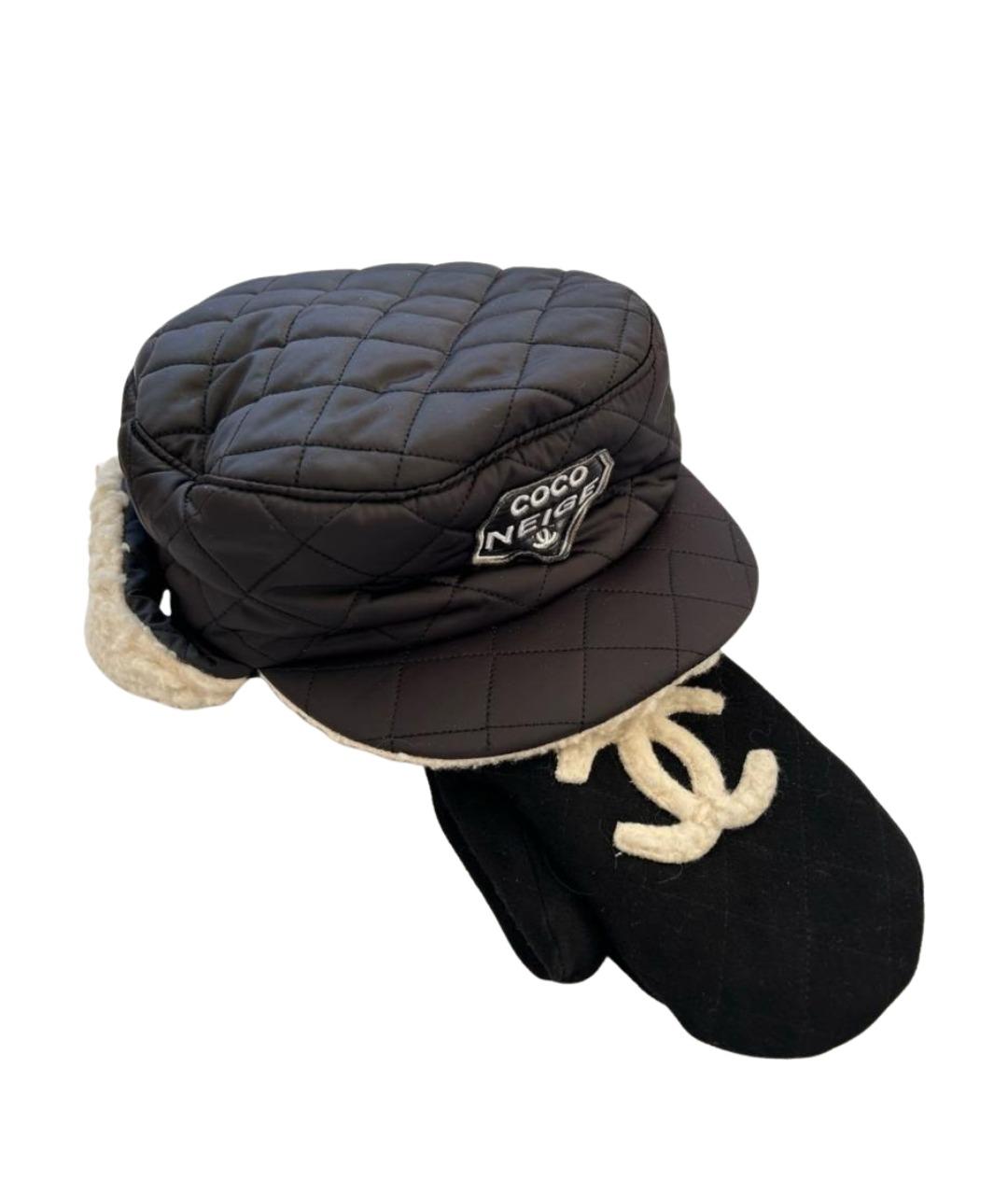 CHANEL Черная шапка, фото 1