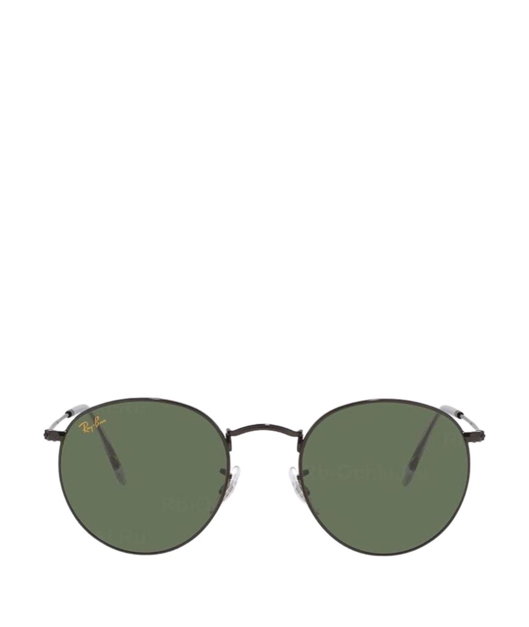 RAY BAN Черные металлические солнцезащитные очки, фото 1