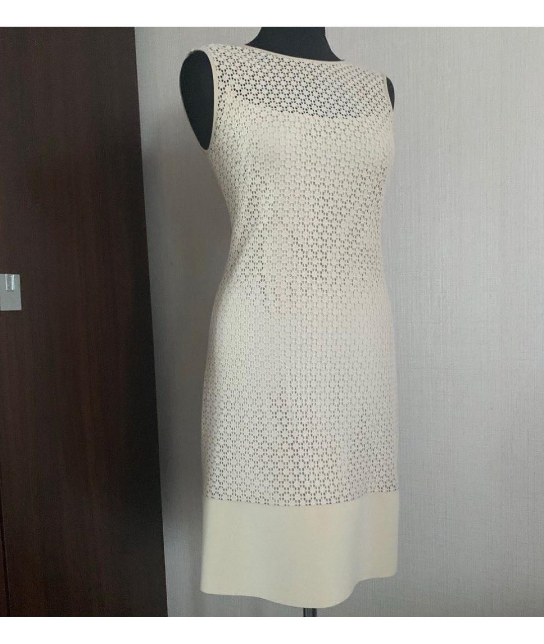 AKRIS Бежевое коктейльное платье, фото 4