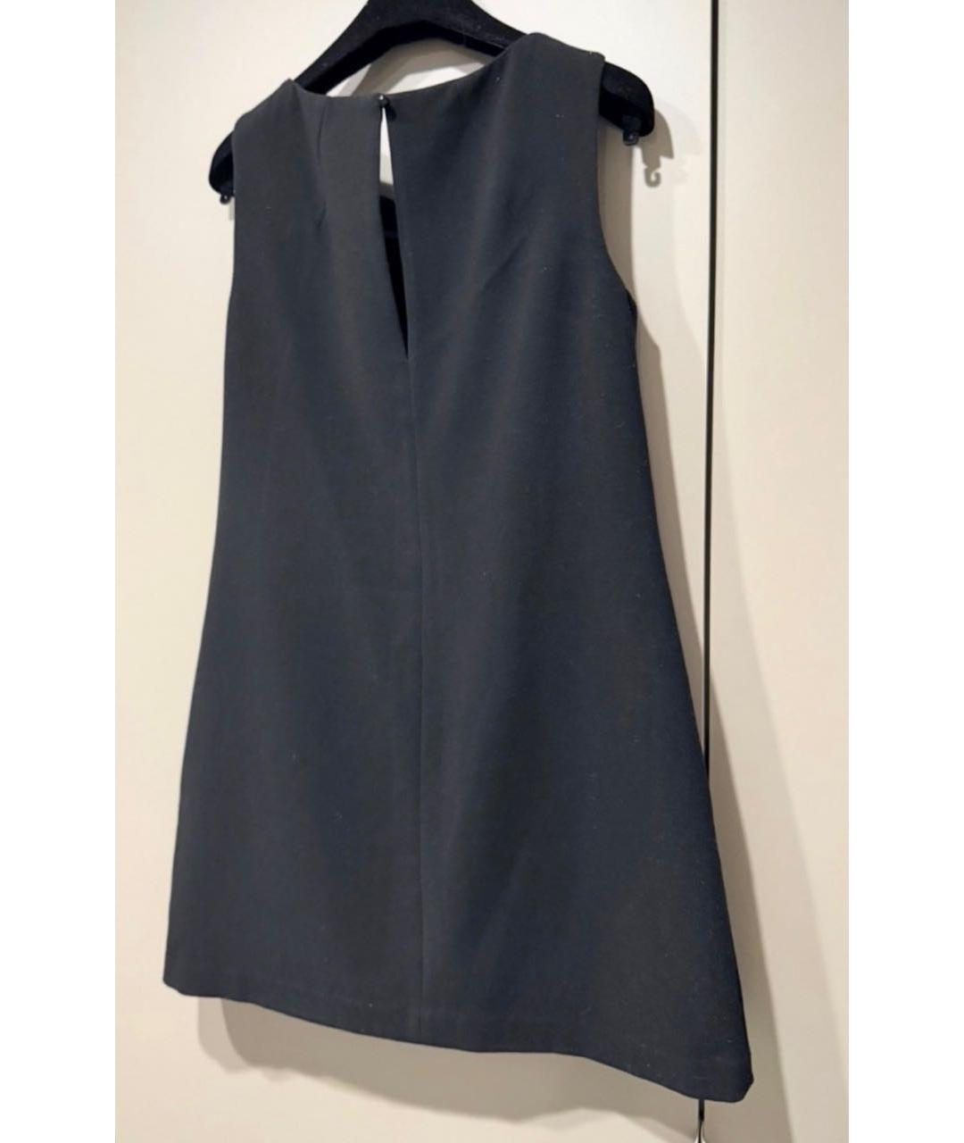 ELISABETTA FRANCHI Черное шелковое повседневное платье, фото 2