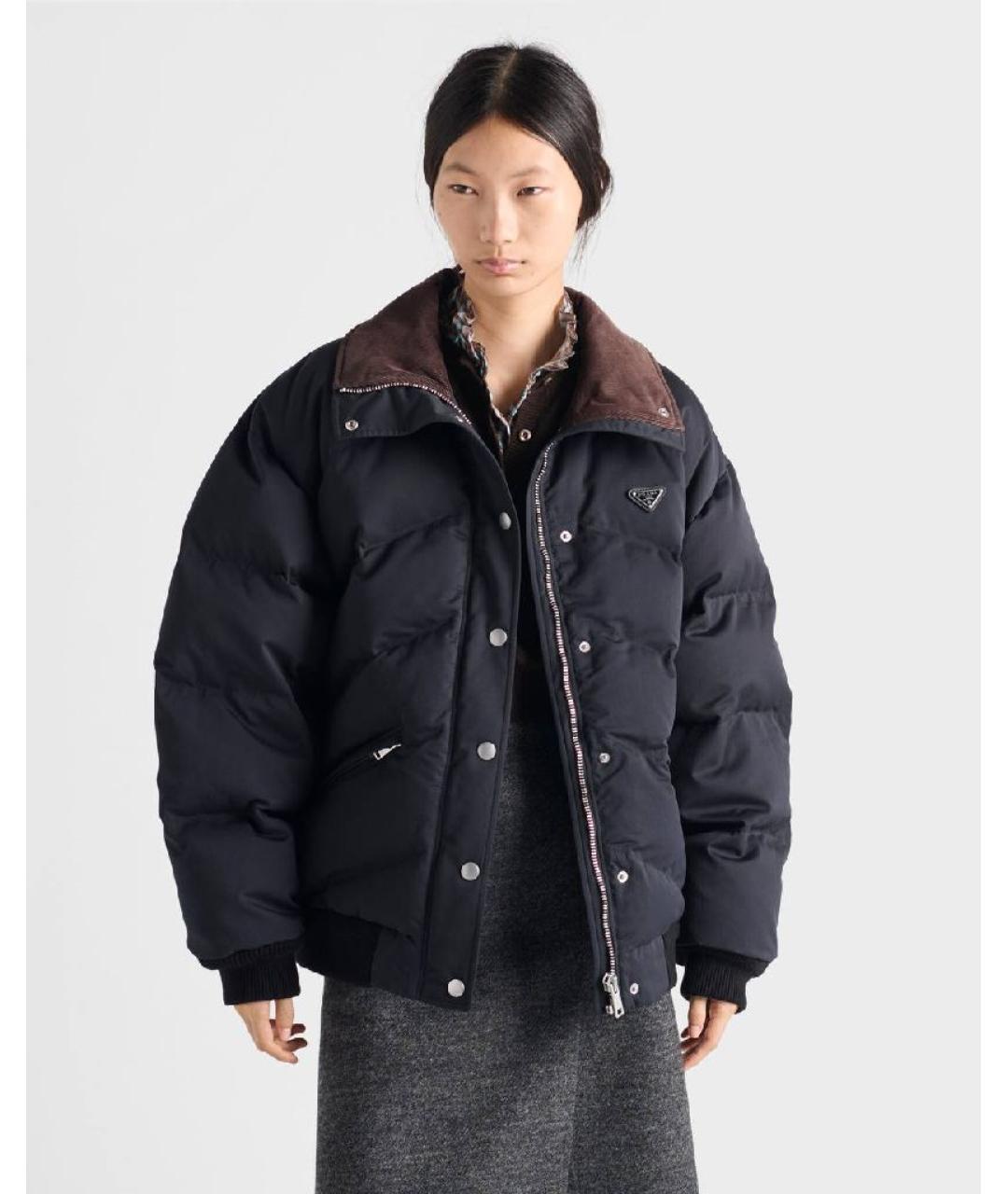 PRADA Черная полиамидовая куртка, фото 2