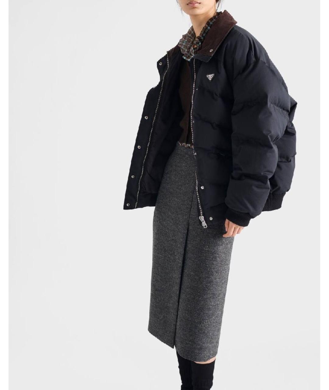 PRADA Черная полиамидовая куртка, фото 3