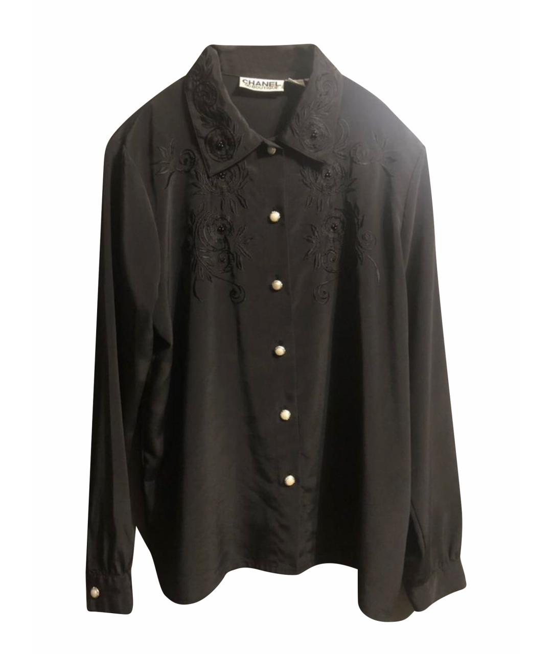 CHANEL Черная полиэстеровая блузы, фото 1