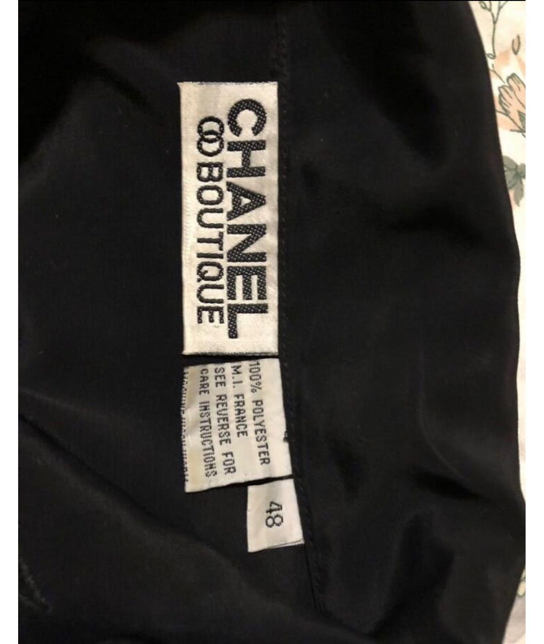 CHANEL Черная полиэстеровая блузы, фото 5