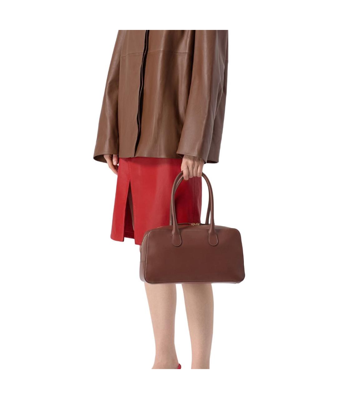 LOULOU STUDIO Коричневая кожаная сумка тоут, фото 5