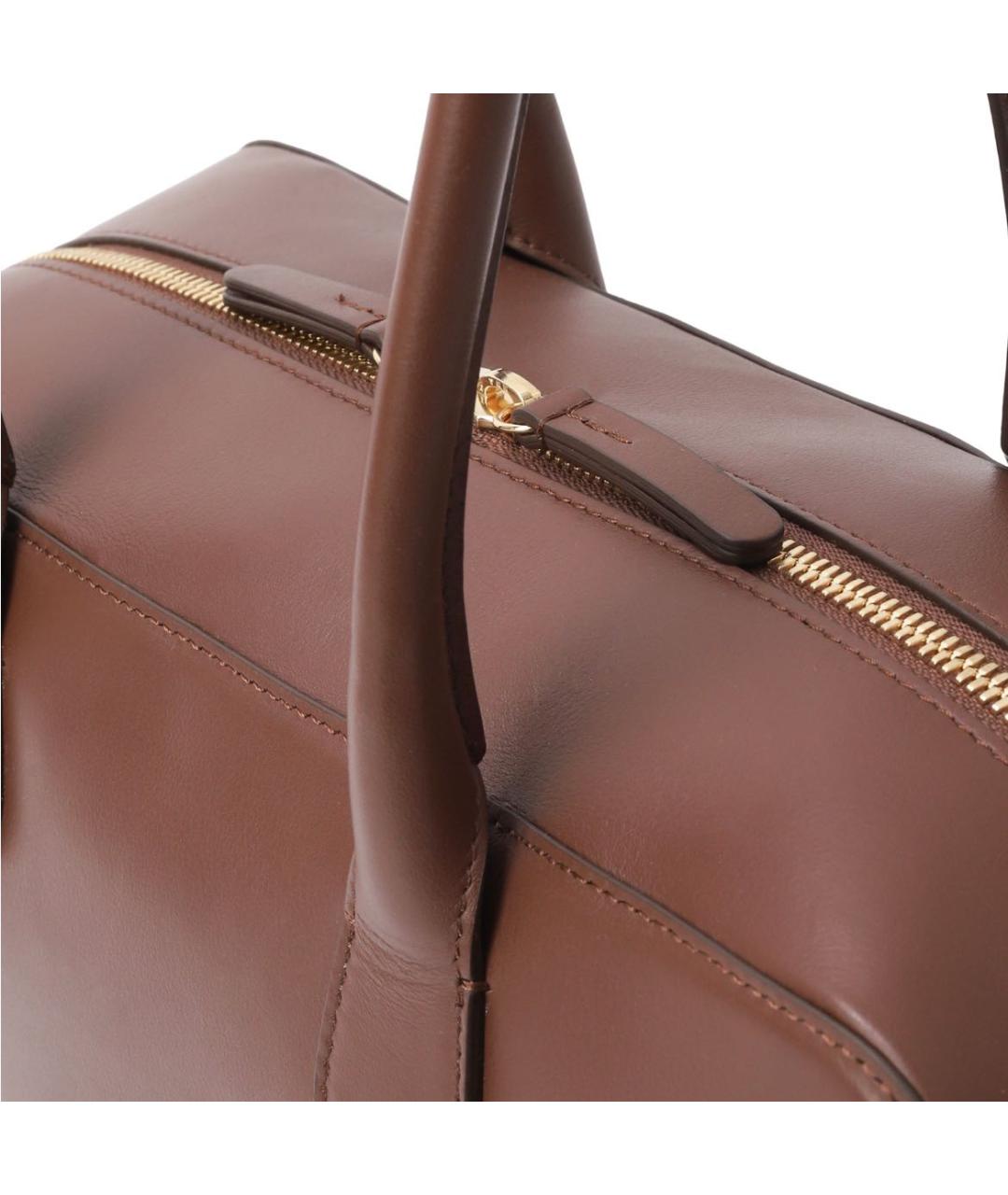LOULOU STUDIO Коричневая кожаная сумка тоут, фото 2