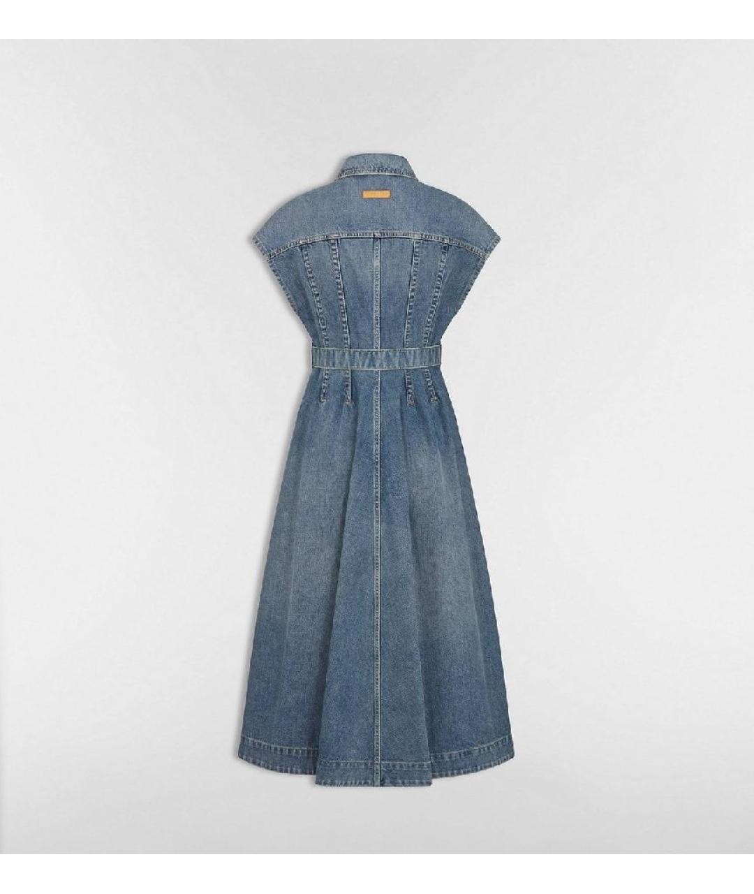 CHRISTIAN DIOR Голубое деним повседневное платье, фото 2