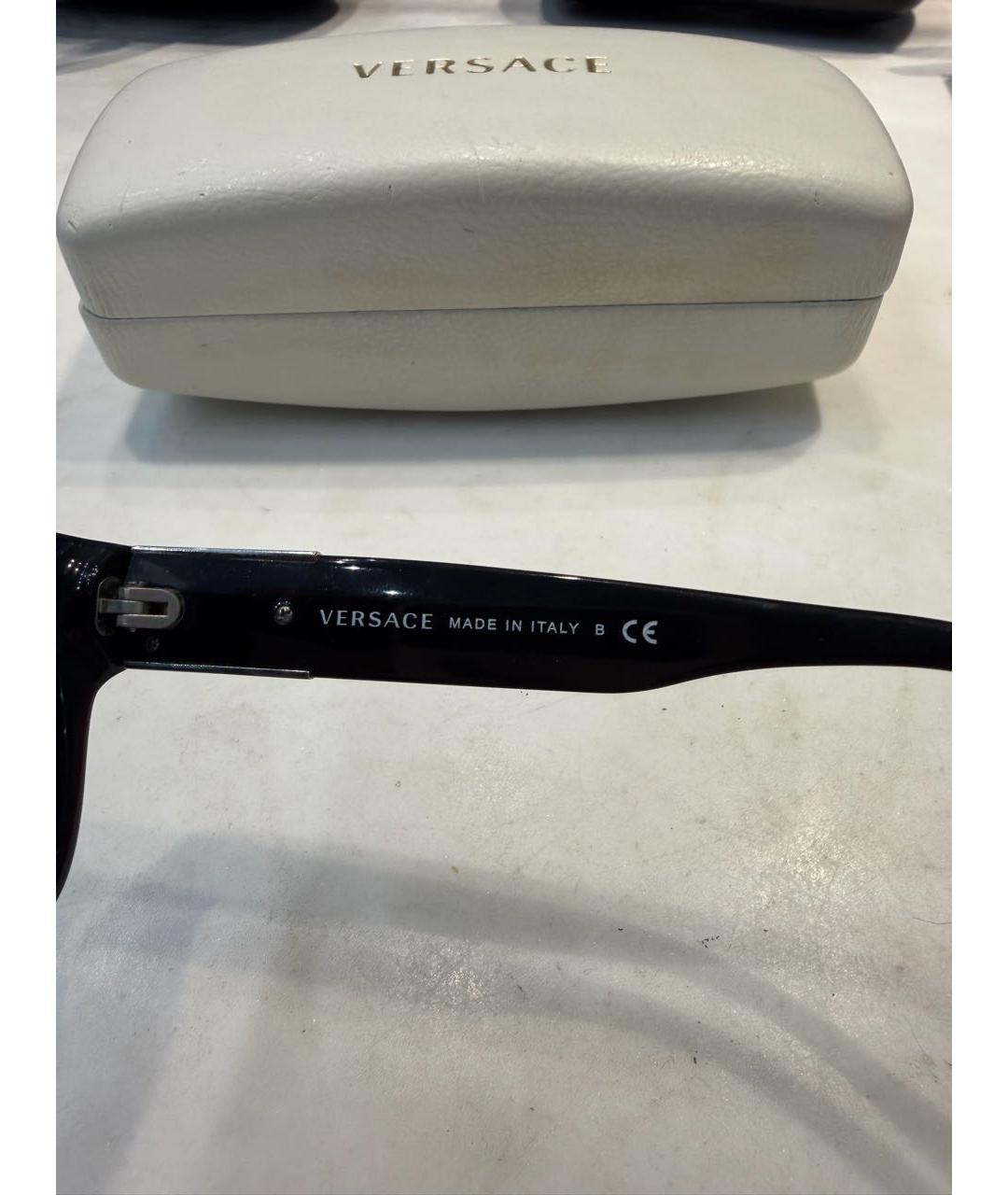 VERSACE Белые пластиковые солнцезащитные очки, фото 3