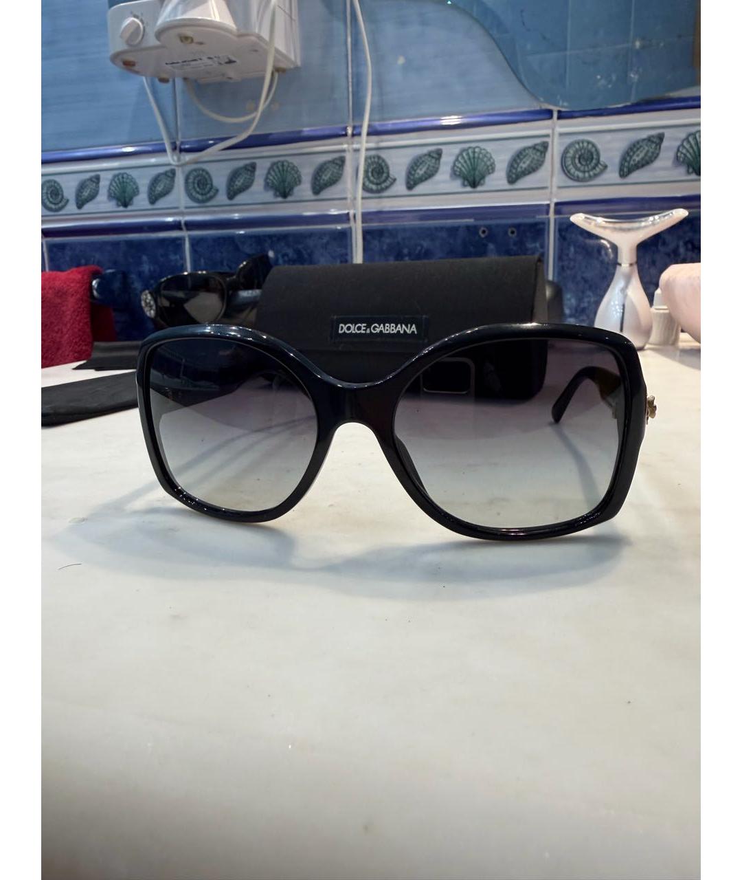 DOLCE&GABBANA Черные пластиковые солнцезащитные очки, фото 5