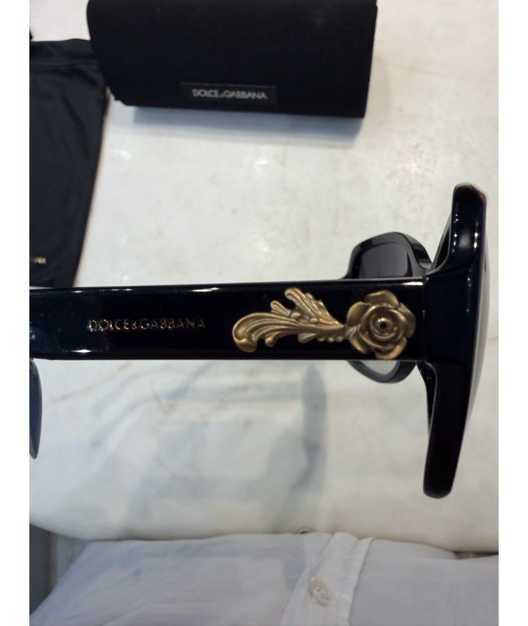 DOLCE&GABBANA Черные пластиковые солнцезащитные очки, фото 3