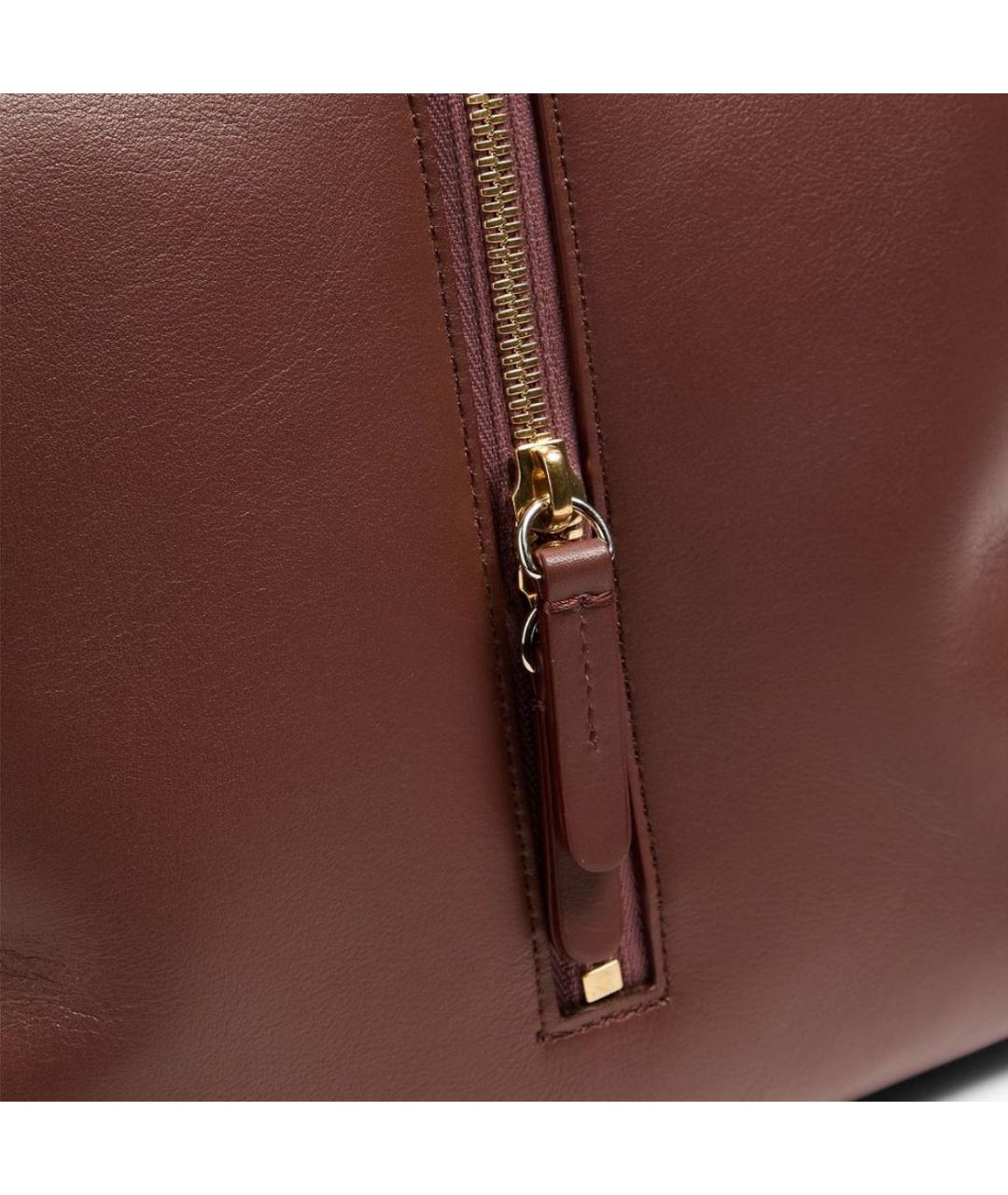 LOULOU STUDIO Коричневая кожаная сумка тоут, фото 4