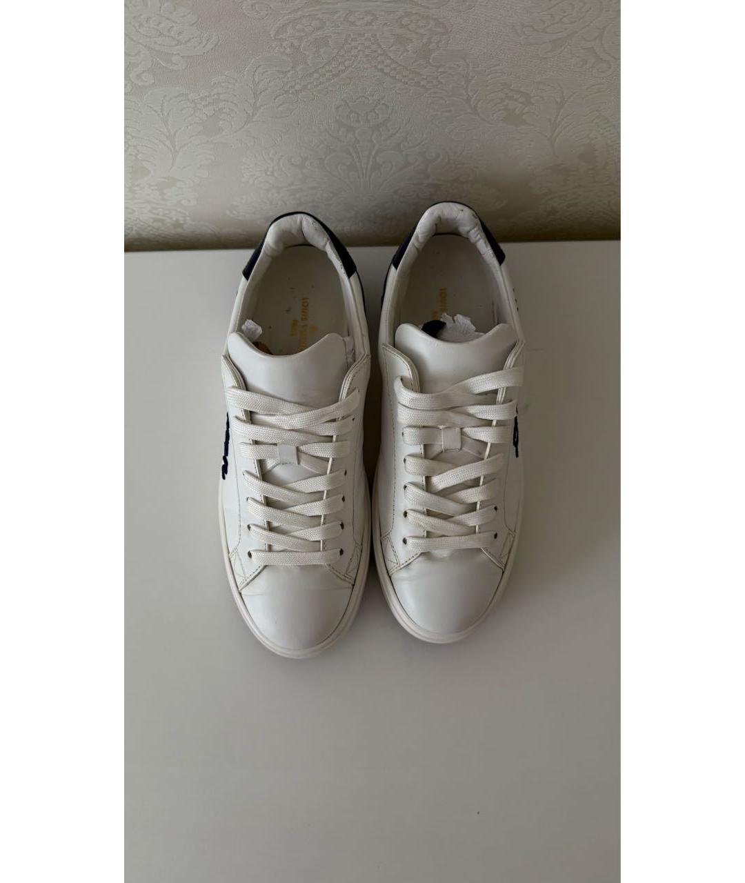 LOUIS VUITTON Белые кожаные кеды, фото 3