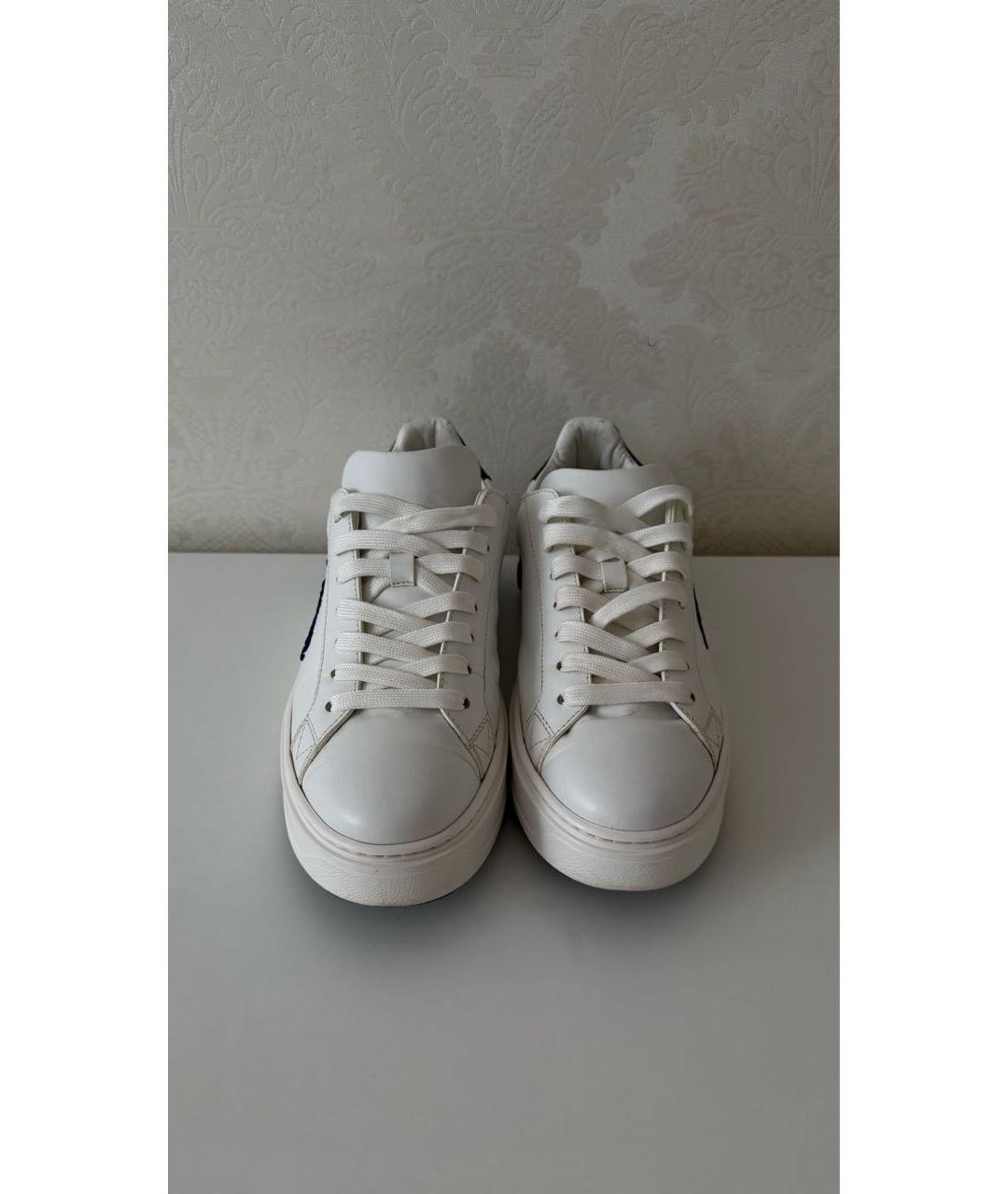 LOUIS VUITTON Белые кожаные кеды, фото 2