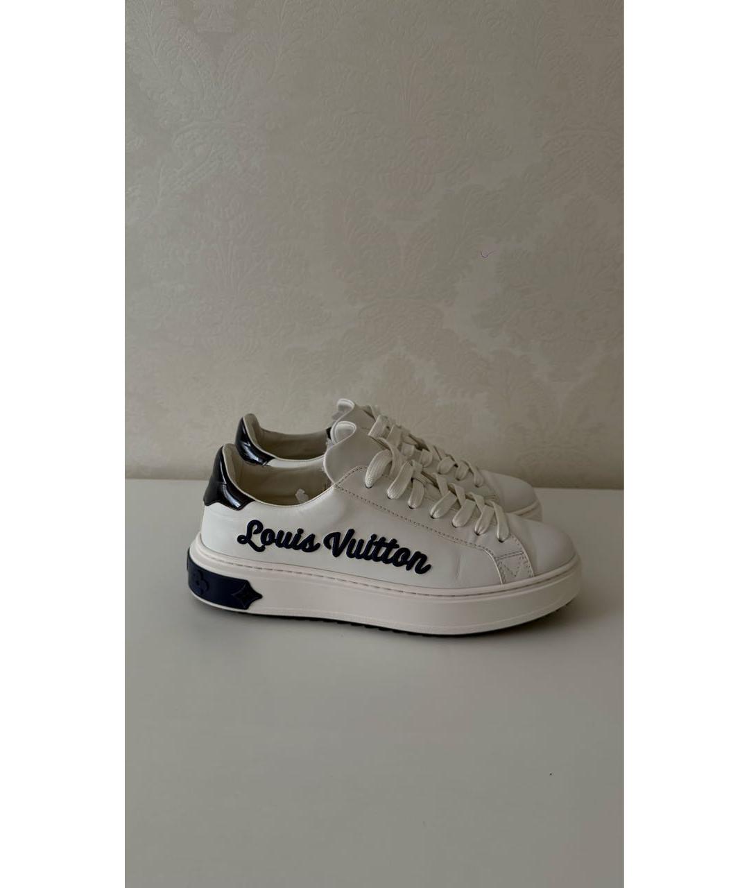 LOUIS VUITTON Белые кожаные кеды, фото 7