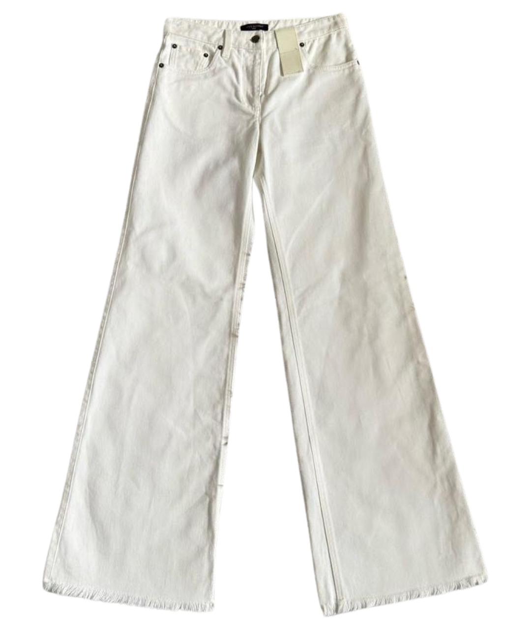 LOUIS VUITTON Белые хлопковые прямые джинсы, фото 1