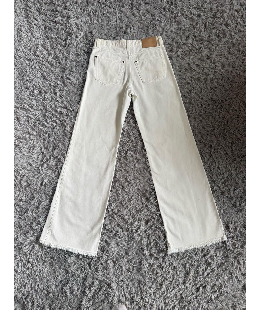 LOUIS VUITTON Белые хлопковые прямые джинсы, фото 2