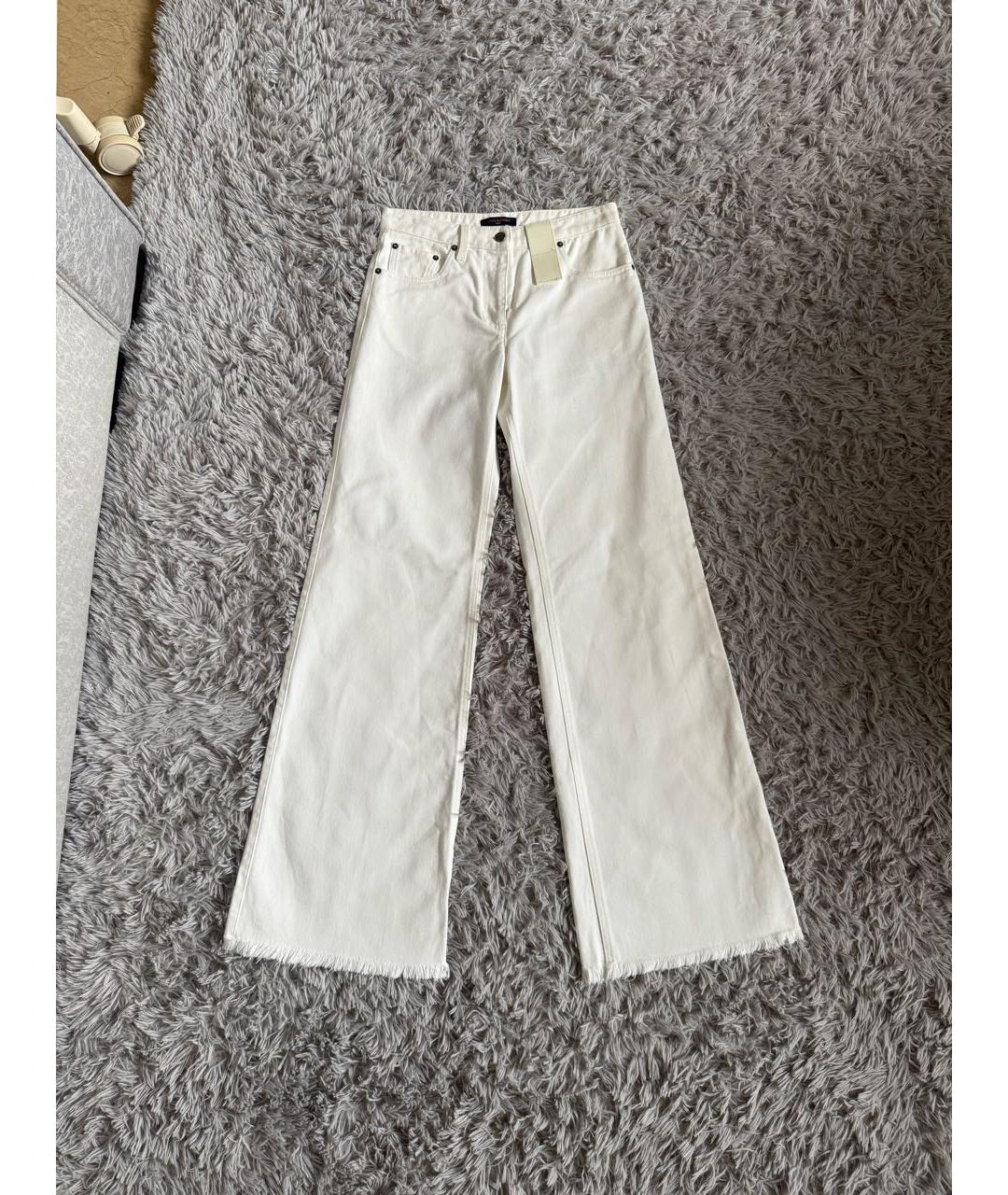 LOUIS VUITTON Белые хлопковые прямые джинсы, фото 9