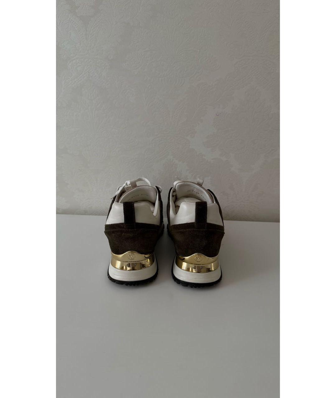 LOUIS VUITTON Хаки замшевые кеды, фото 4