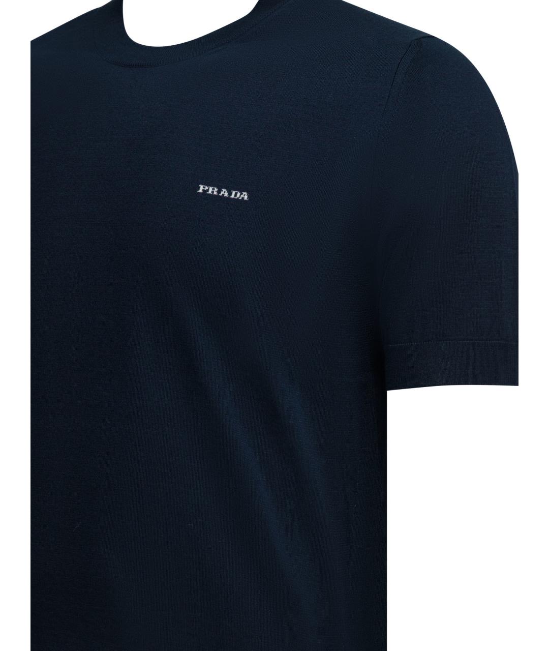 PRADA Синий хлопковый джемпер / свитер, фото 4