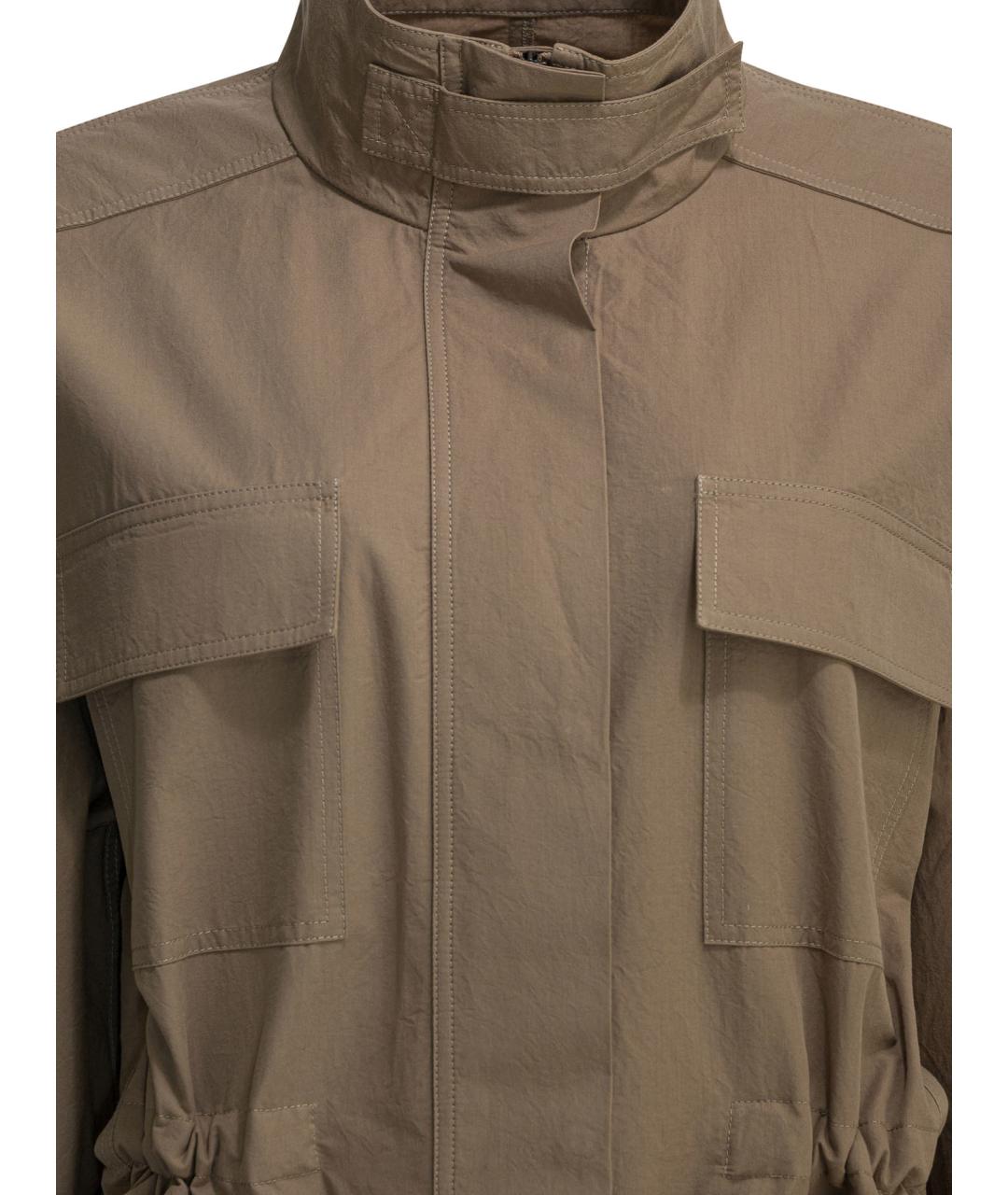 BRUNELLO CUCINELLI Коричневый хлопковый тренч/плащ, фото 2