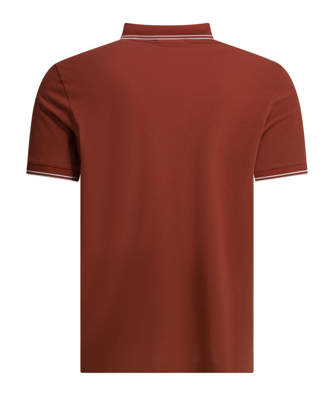 STONE ISLAND Красное хлопковое поло с коротким рукавом, фото 2