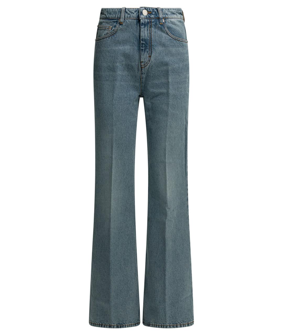 Ami Paris Голубые хлопковые джинсы клеш, фото 1