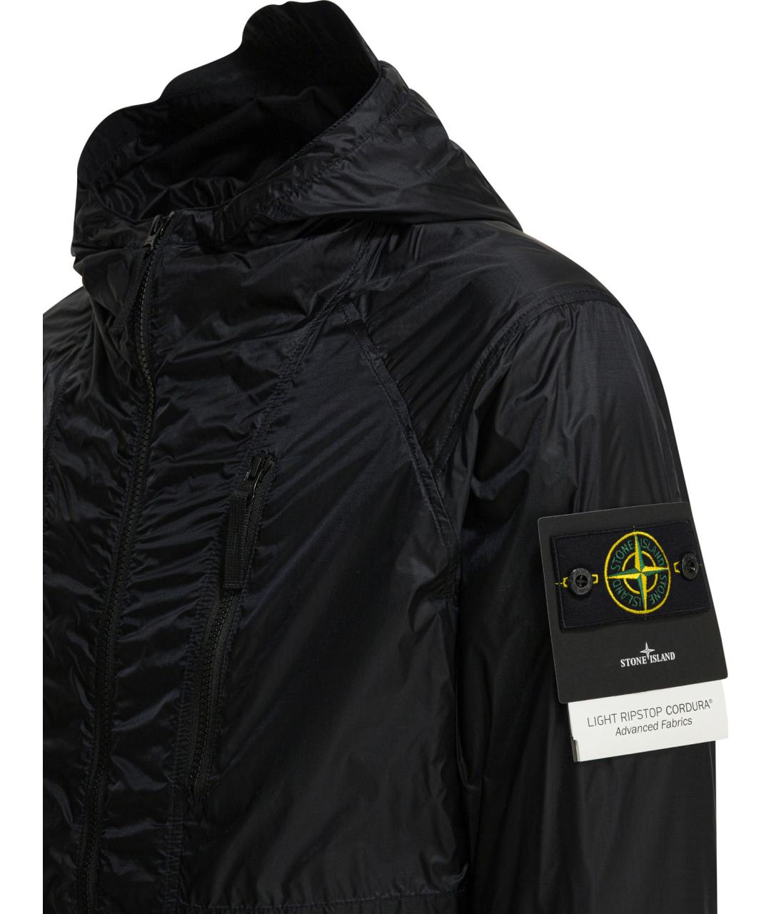 STONE ISLAND Темно-синее полиамидовое пальто, фото 3