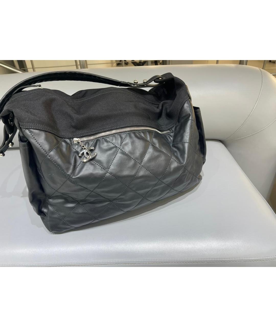 CHANEL Черная дорожная/спортивная сумка, фото 3