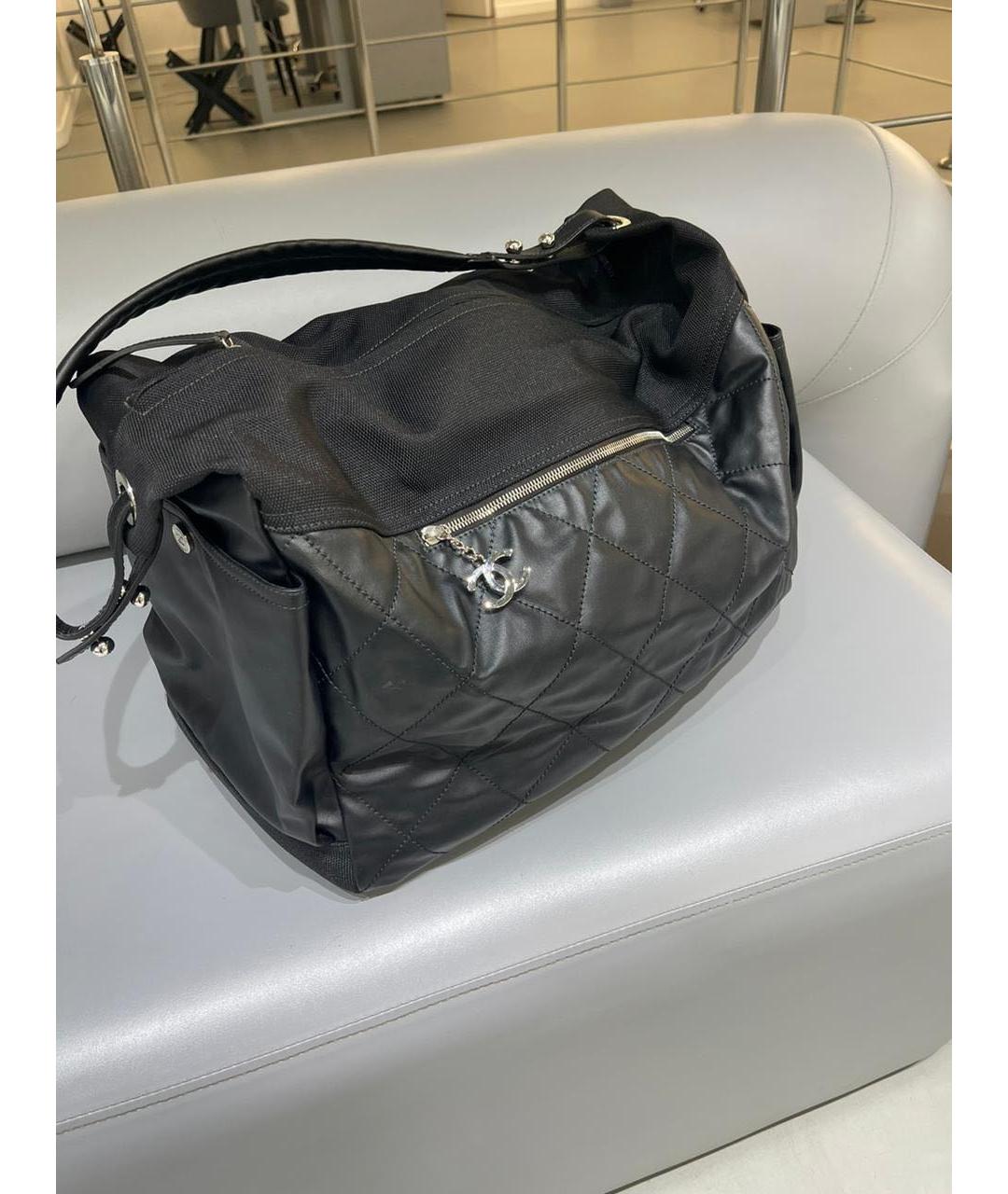 CHANEL Черная дорожная/спортивная сумка, фото 2