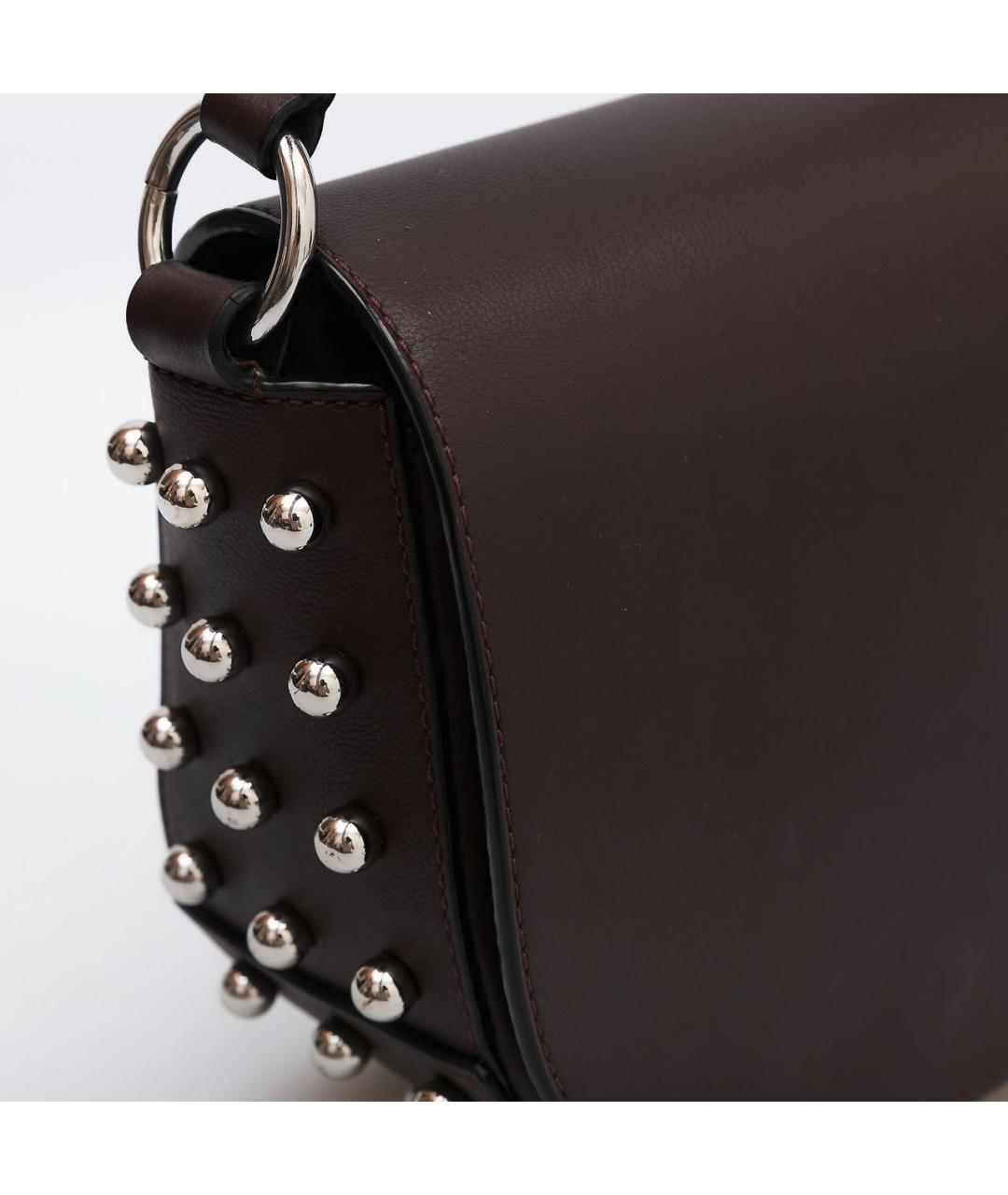 ALEXANDER WANG Бордовая кожаная сумка через плечо, фото 2