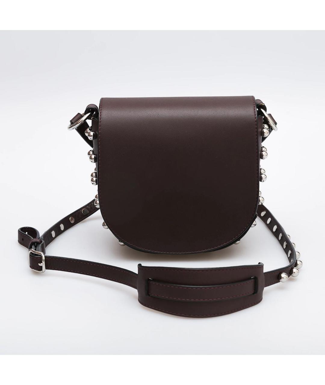 ALEXANDER WANG Бордовая кожаная сумка через плечо, фото 8