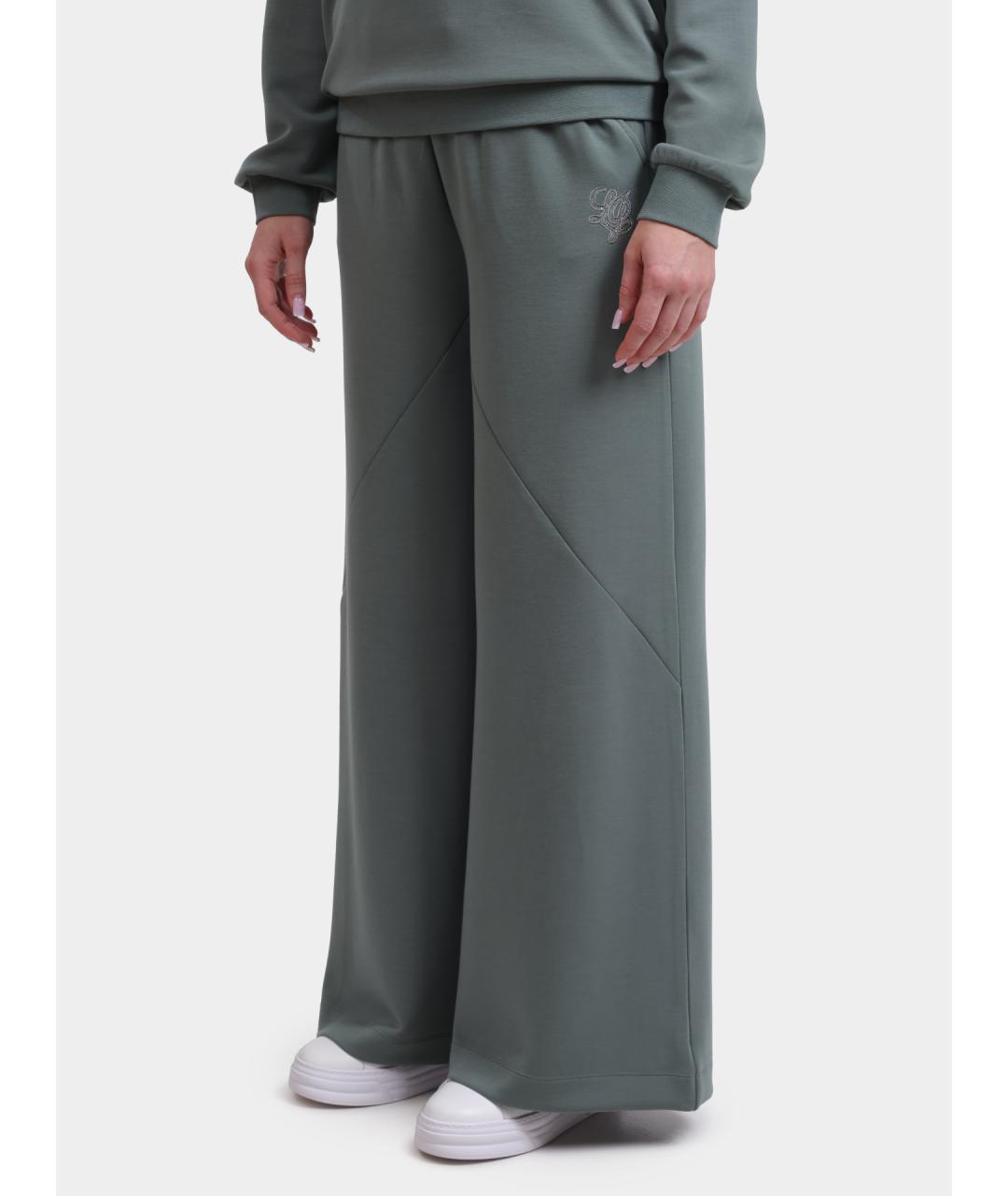 LIU JO Зеленые прямые брюки, фото 3