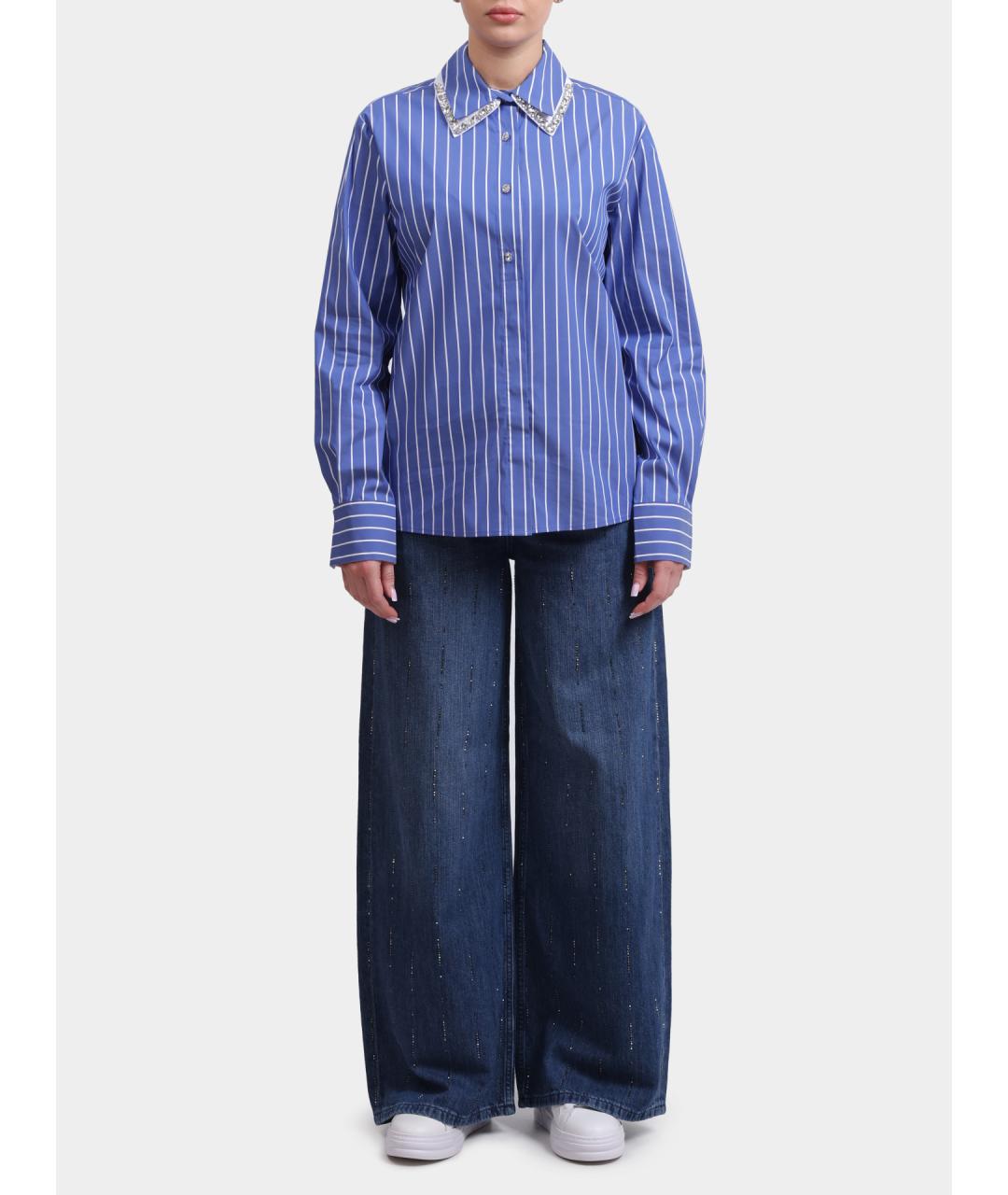 LIU JO Синяя хлопковая рубашка, фото 2
