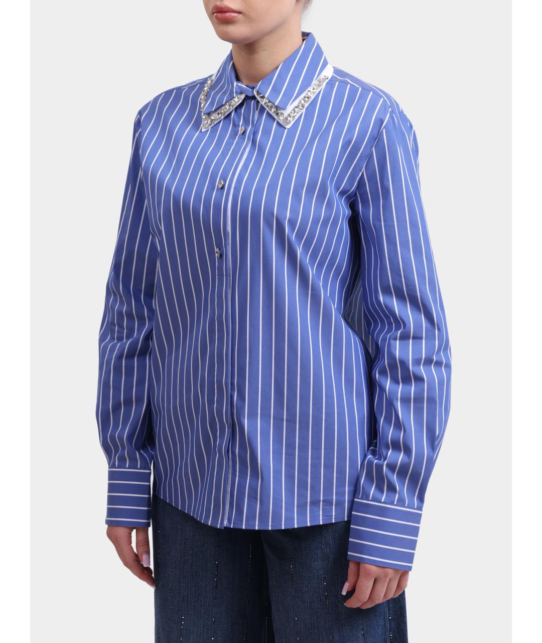 LIU JO Синяя хлопковая рубашка, фото 3
