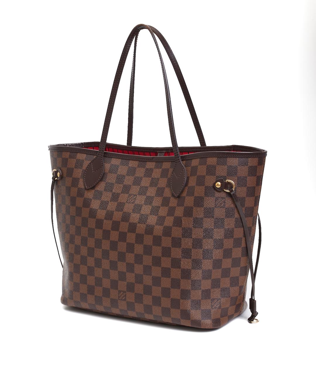 LOUIS VUITTON Коричневая кожаная сумка тоут, фото 2