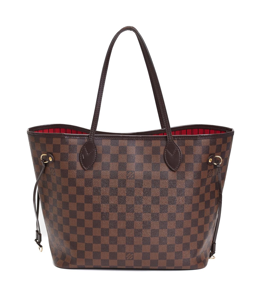 LOUIS VUITTON Коричневая кожаная сумка тоут, фото 3