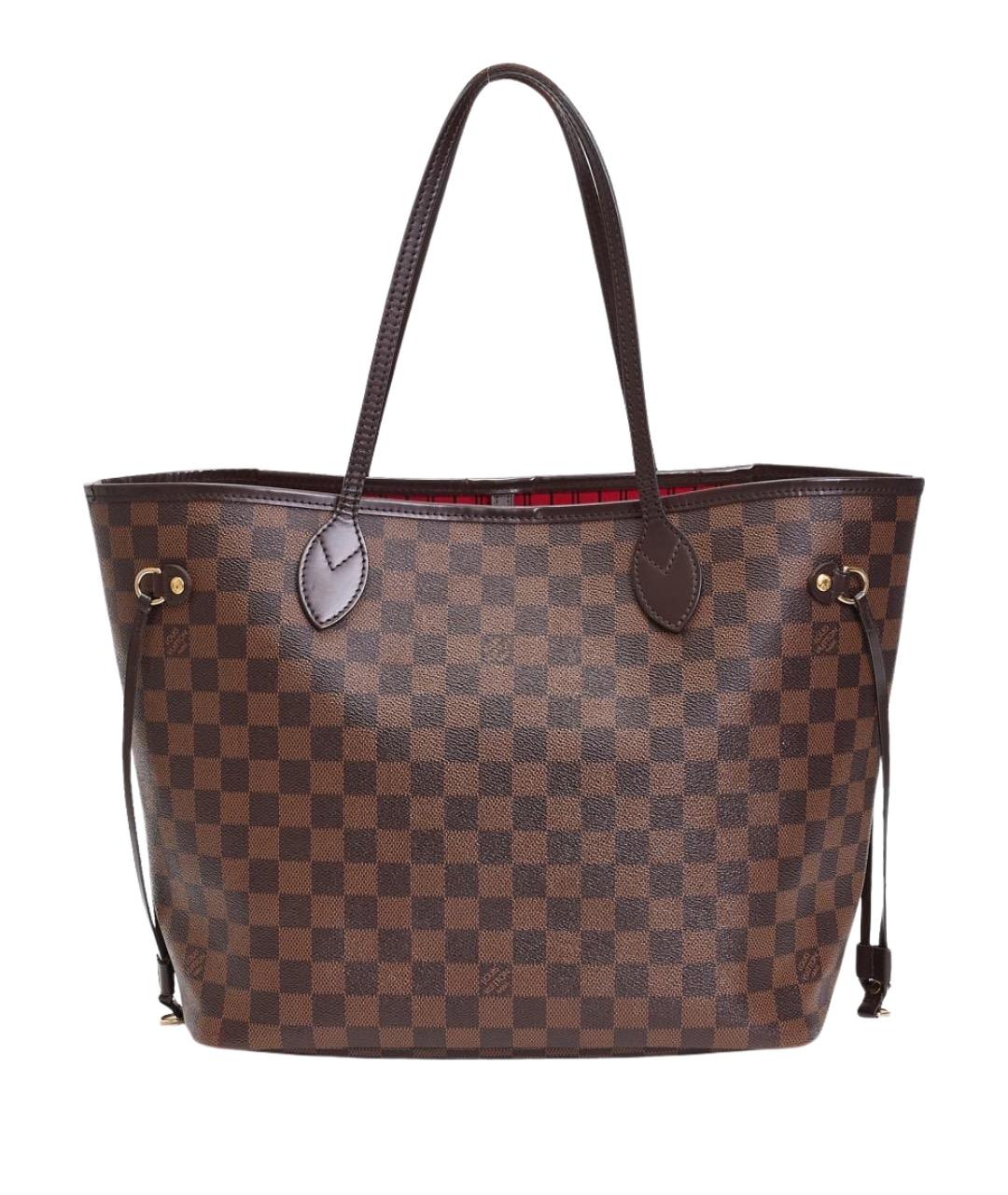 LOUIS VUITTON Коричневая кожаная сумка тоут, фото 1