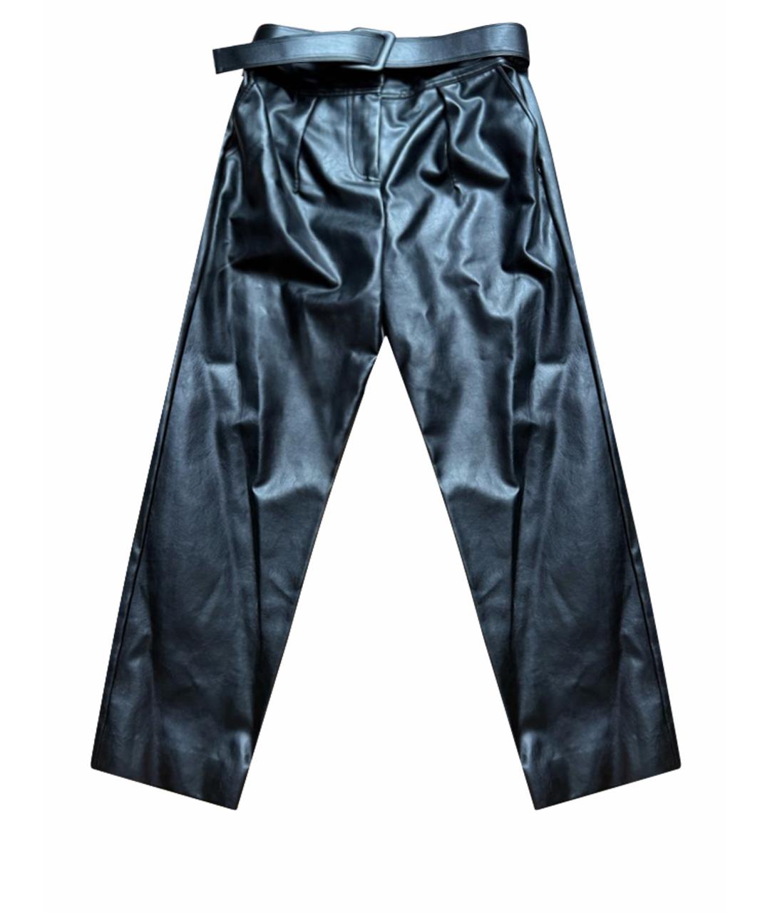 SELF-PORTRAIT Черные полиуретановые кюлоты, фото 1