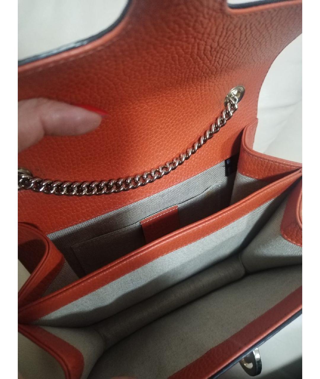 GUCCI Красная кожаная сумка через плечо, фото 6
