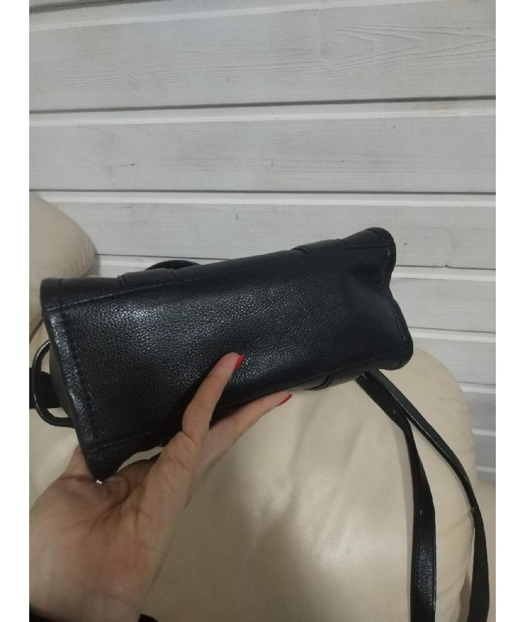 MARC JACOBS Черная кожаная сумка тоут, фото 3