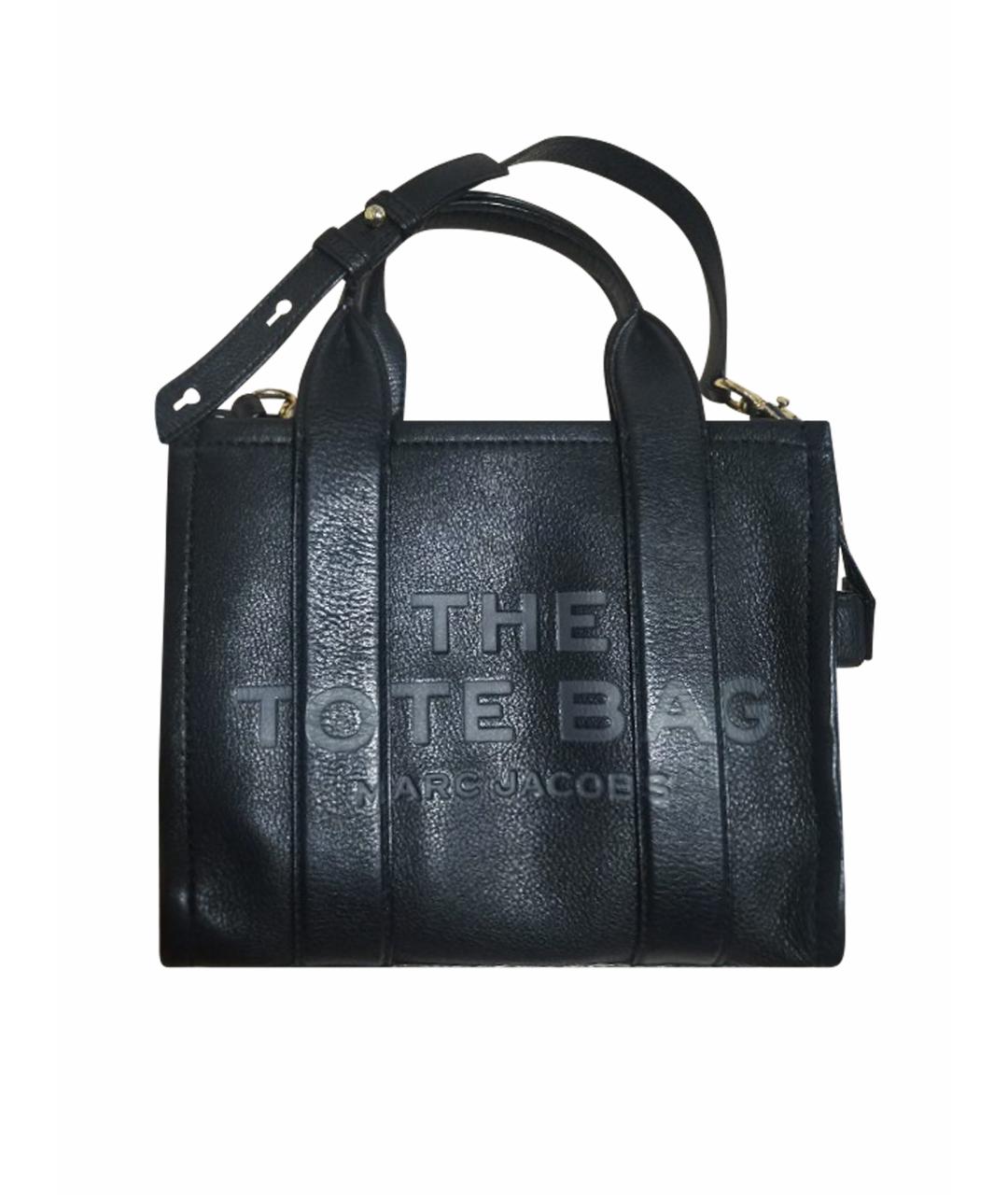 MARC JACOBS Черная кожаная сумка тоут, фото 8