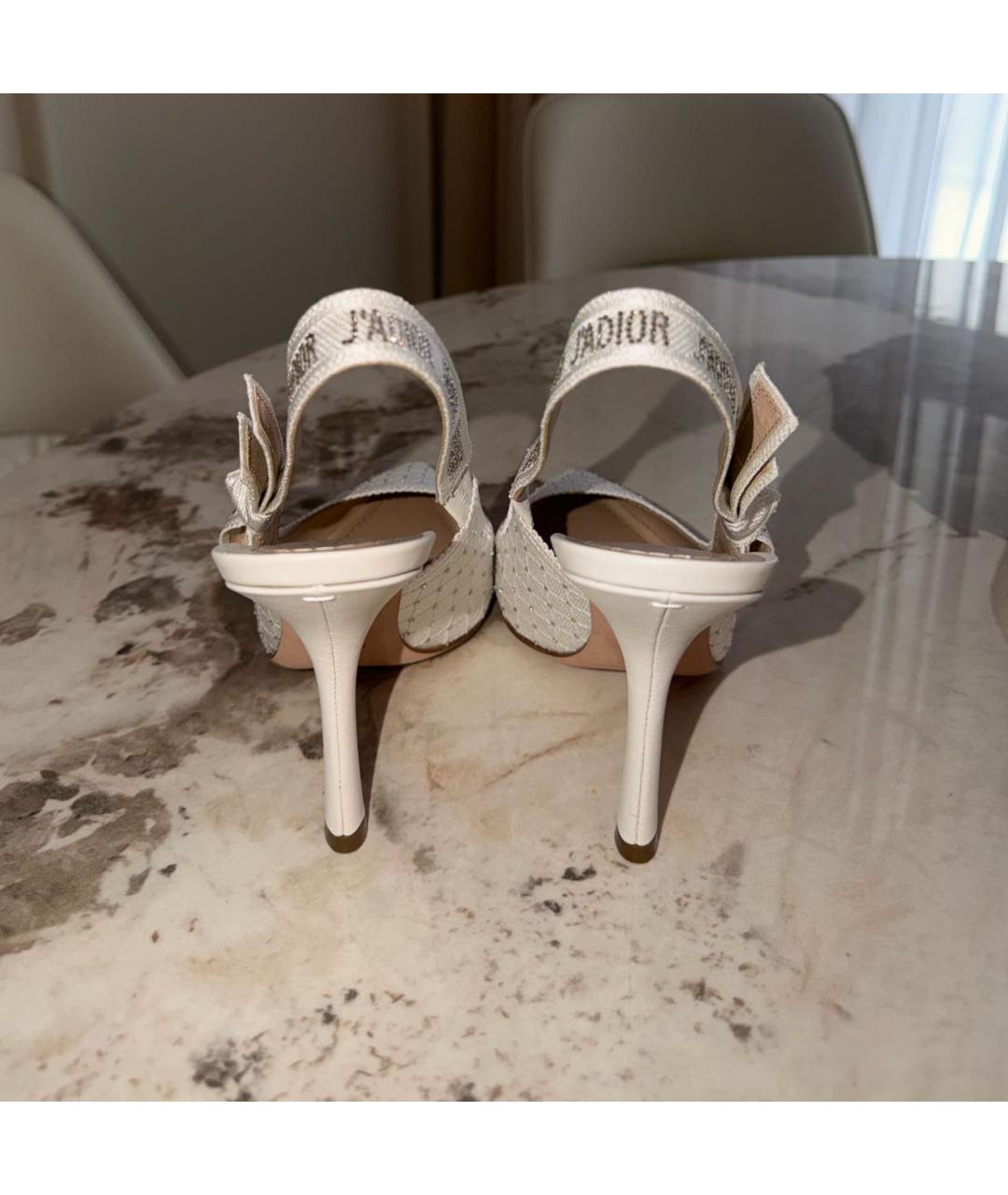 CHRISTIAN DIOR Белые текстильные туфли, фото 3